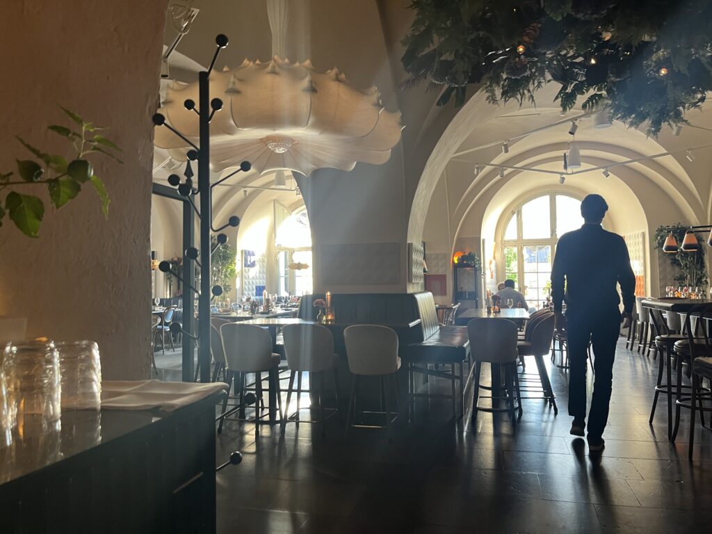 image shows interior of Artilleriet Restaurant in Stockholm