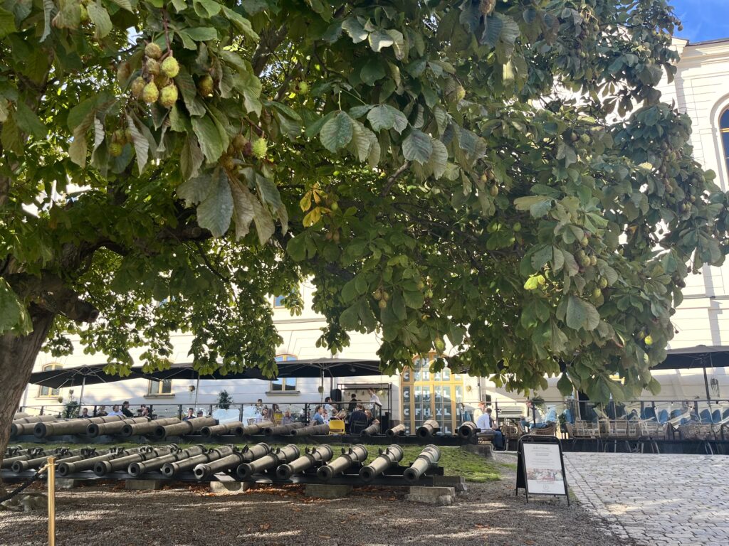 image shows outdoor restaurant artilleriet in Stockholm