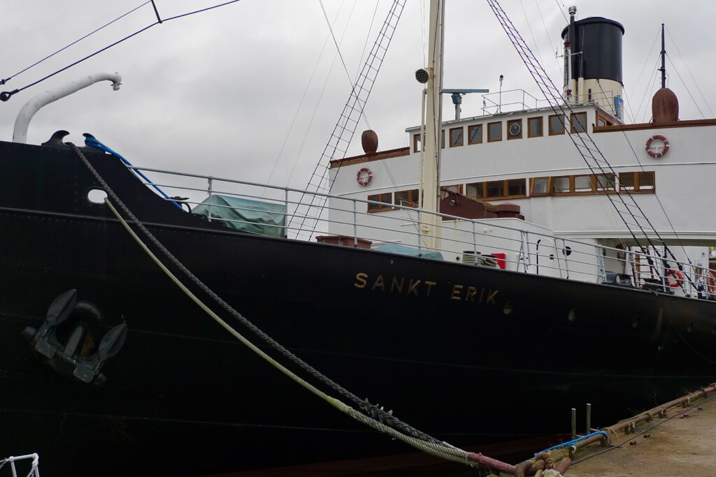 image shows the icebreaker Sankt Erik in Stockholm