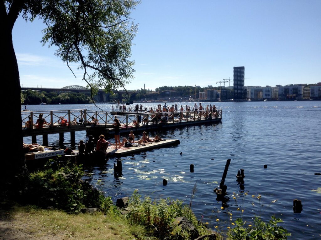 image shows Tantolunden park in Stockholm where kids and families can enjoy the outdoors