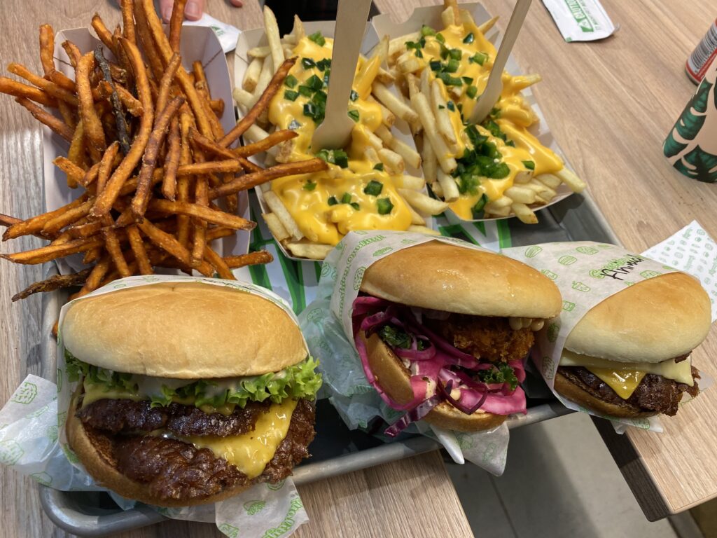 image shows burgers and fries from Bun Meat Bun in Stockholm