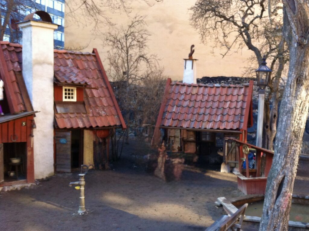 image shows Bryggartäppan park outdoors in Stockholm