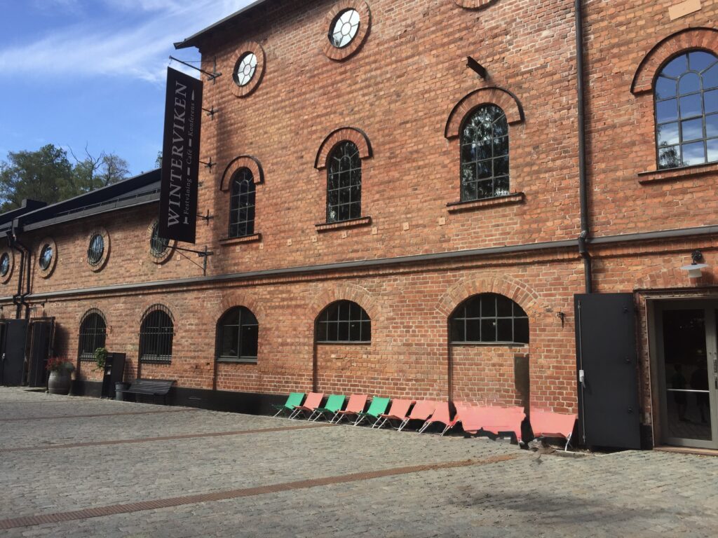 image shows Vinterviken, which is a cafe just a short trip to the suburbs of Stockholm